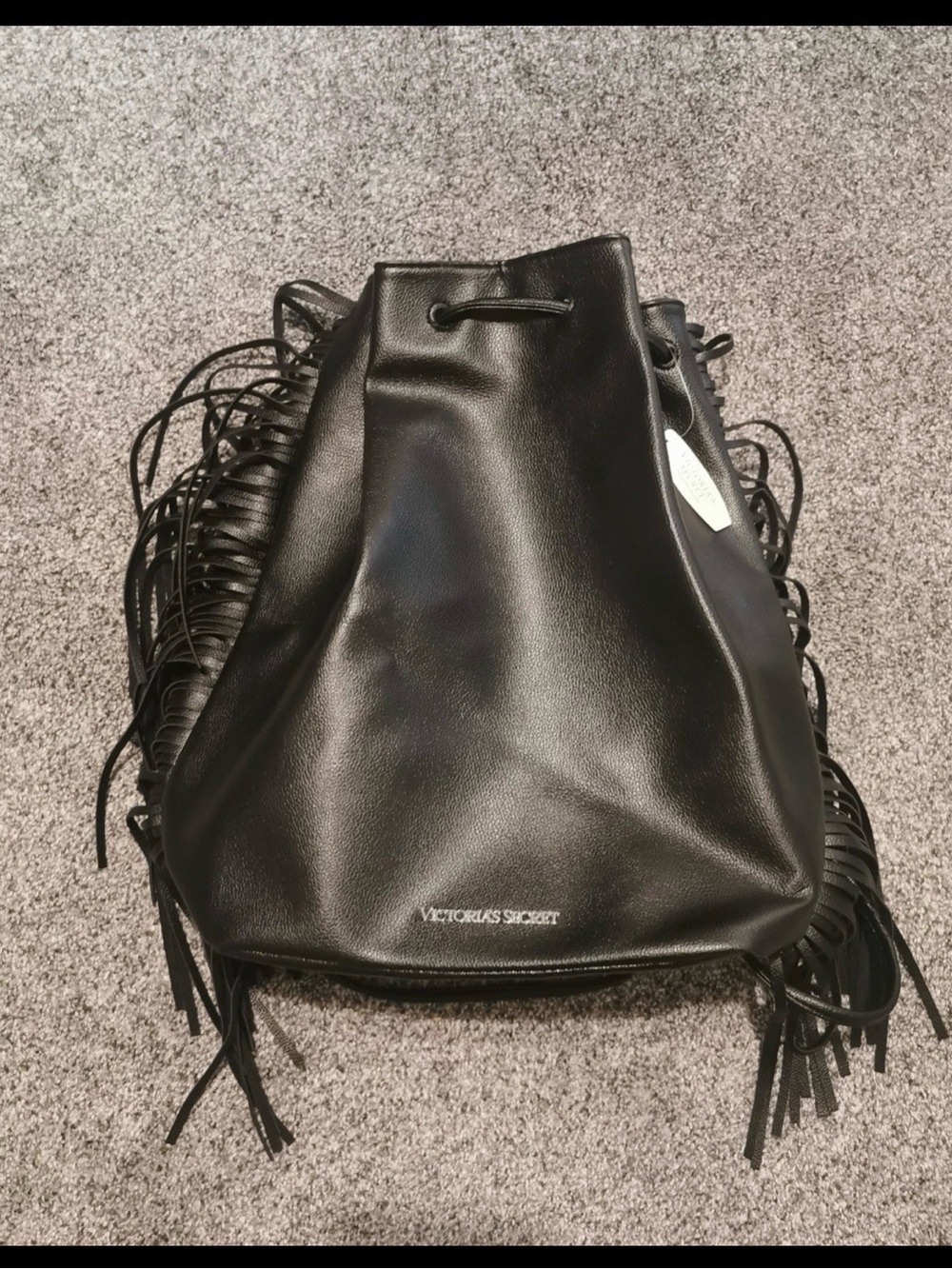 Victoria’s Secret black backpack bag with fringe - Picture 2 of 6